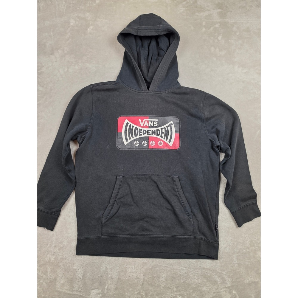 Vans Hoodie Women XL Black Independent Truck Co Collab Graphic Sweatshirt